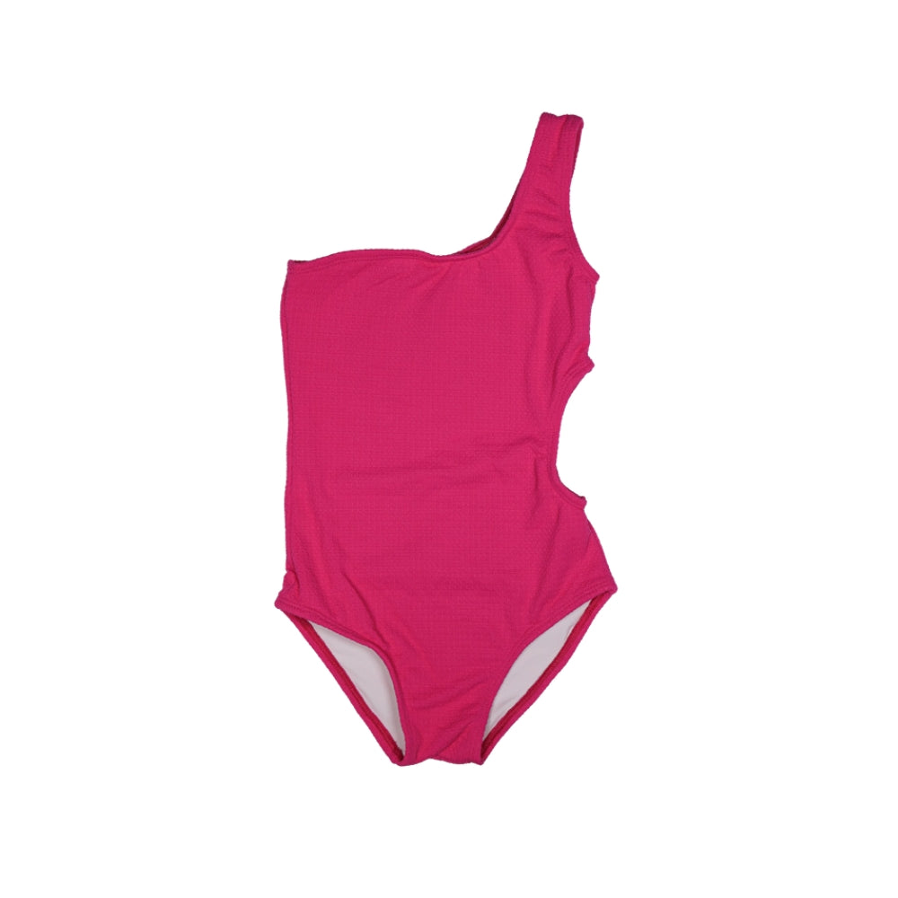 Cut Out One Shoulder Swimsuit | Pink