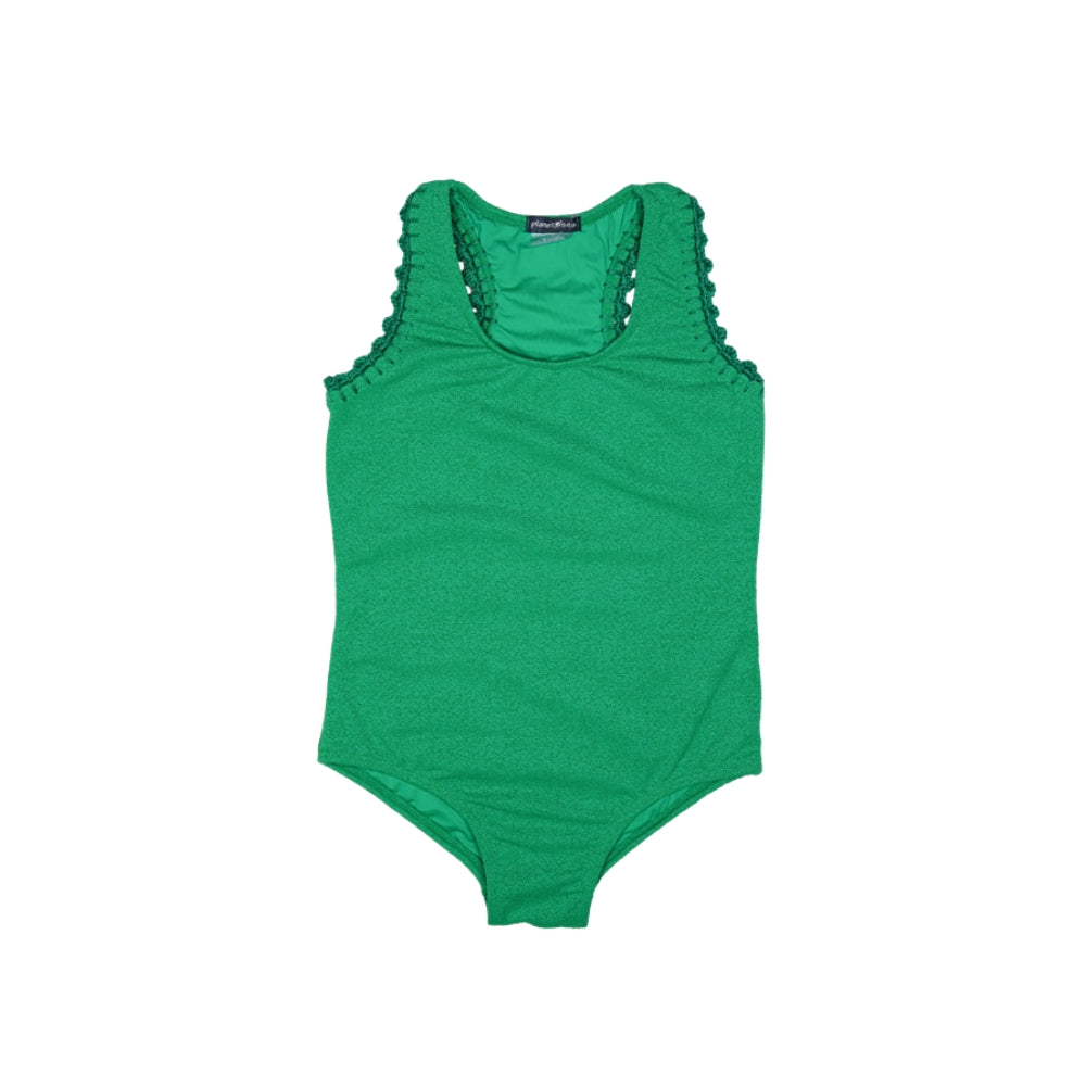 Crochet Trim Swimsuit | Kelly Green