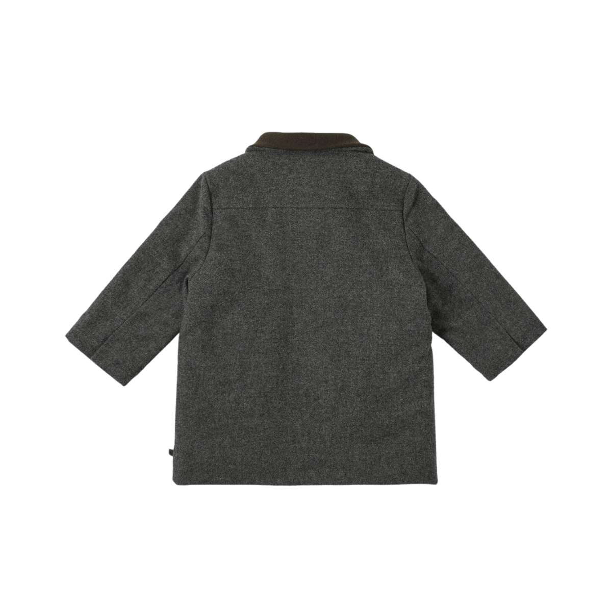 High Neck Wool Coat | Charcoal