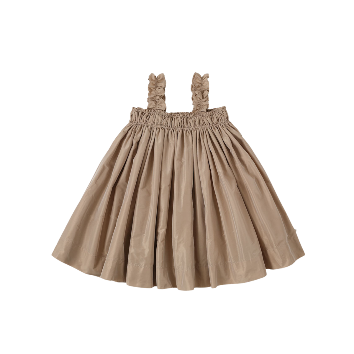 Taffeta Frill Dress | Grayish Pink