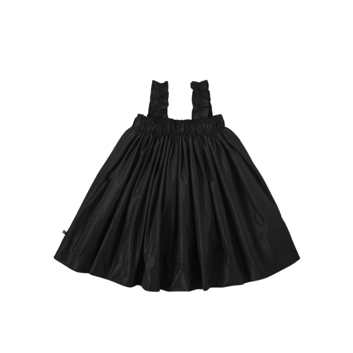 Taffeta Frill Dress | Black