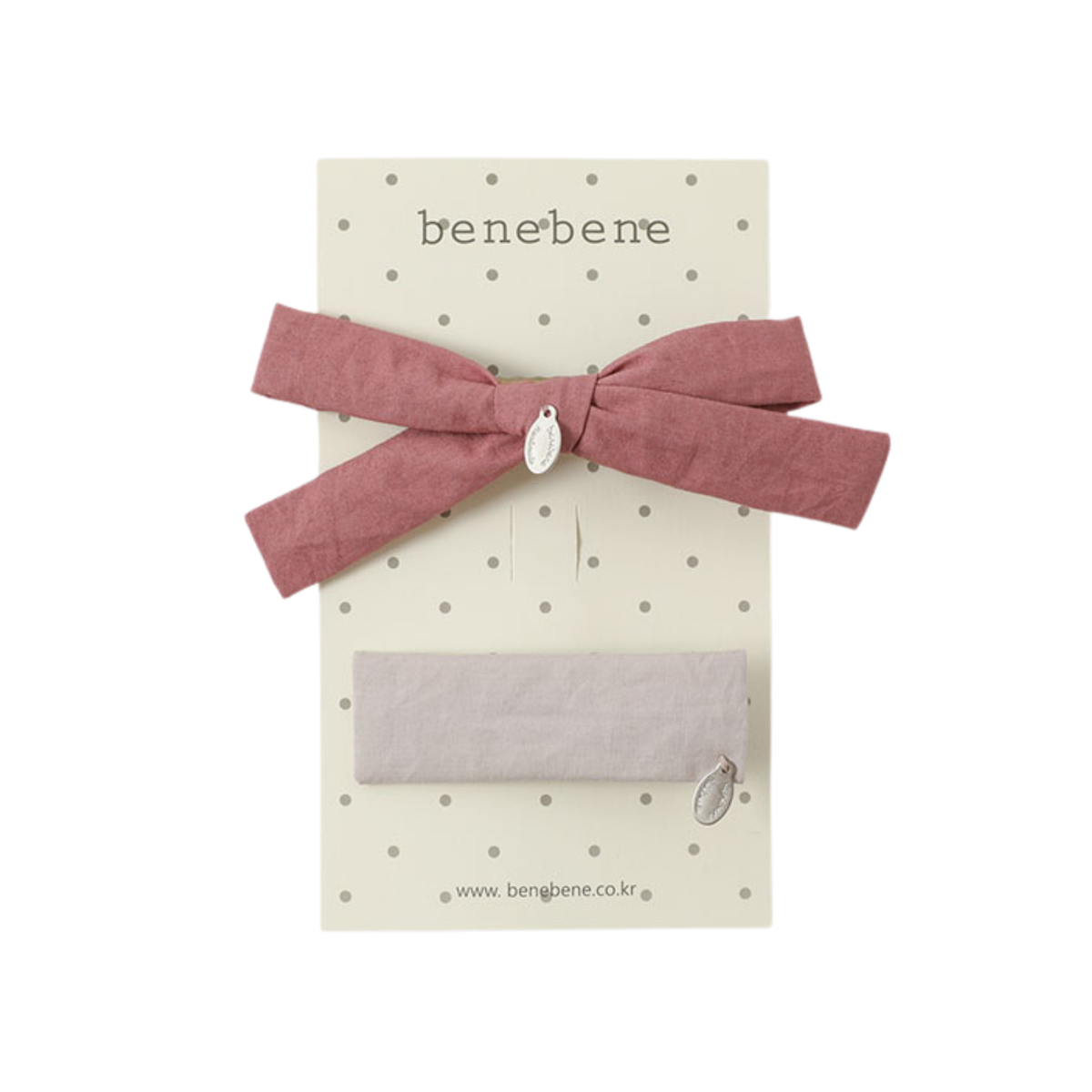 Amour Ribbon Hair Clip Set | Pink