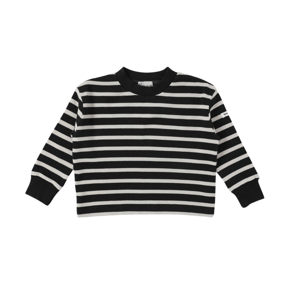 Waffle Stripe T-shirt | Navy