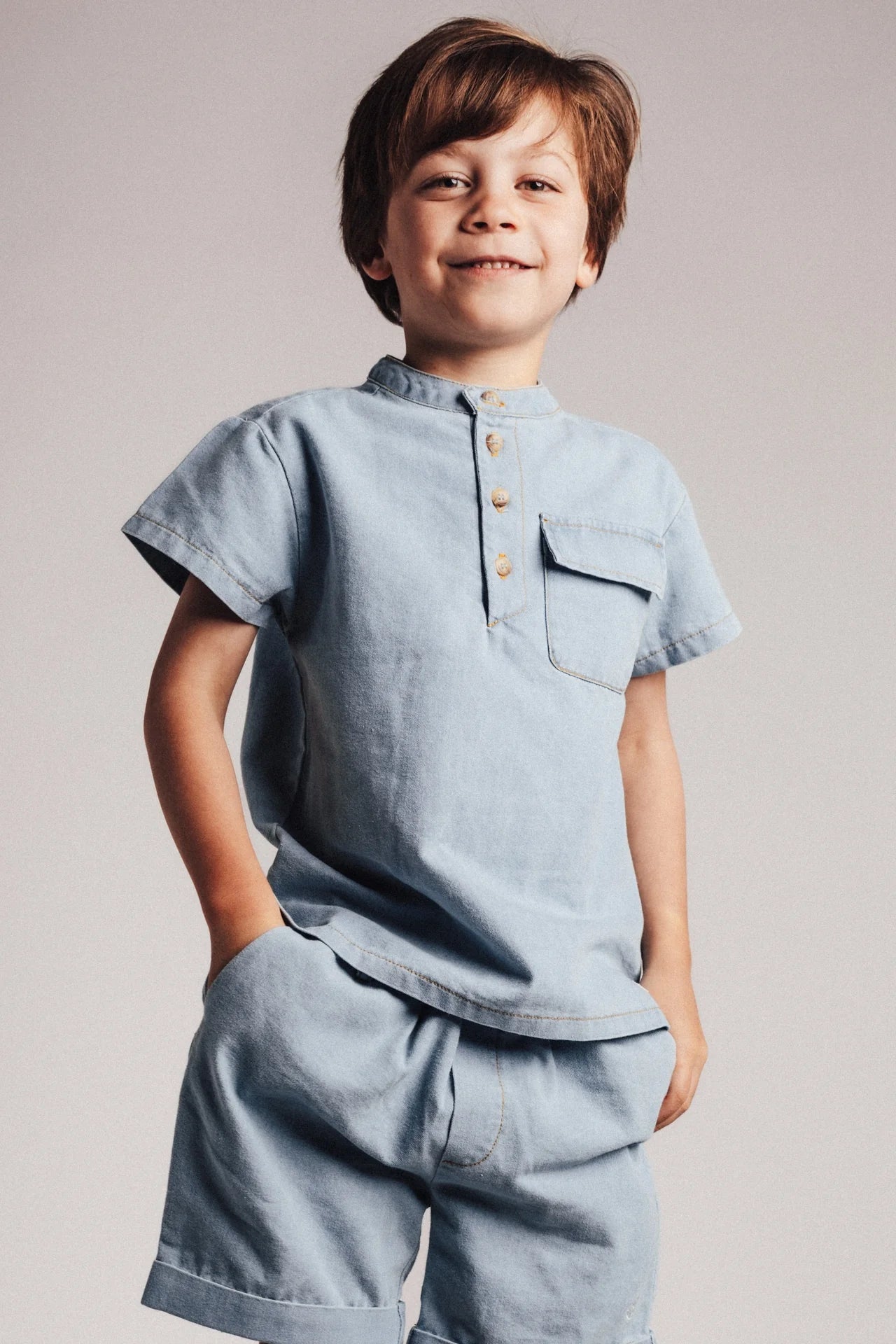 Maas Shorts Set | Blue Denim