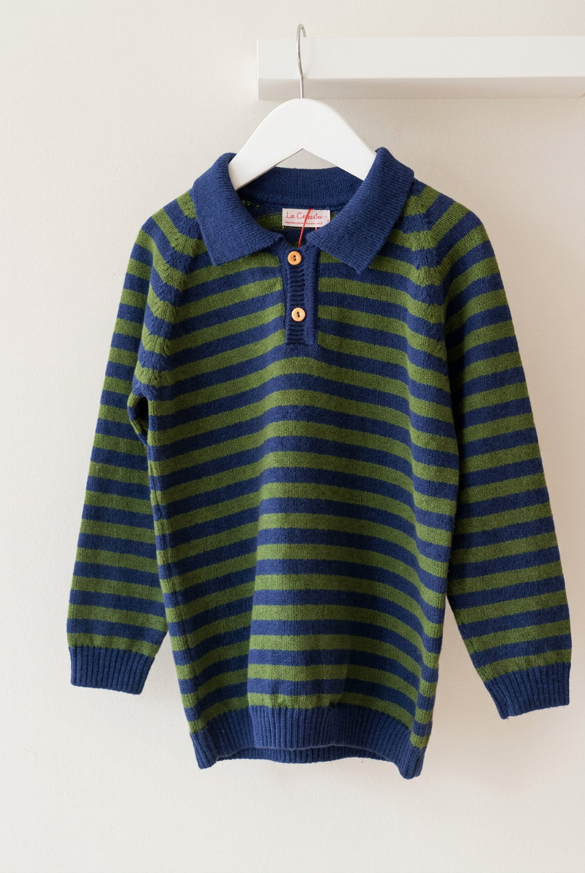 Brio Merino Jumper | Navy Stripe