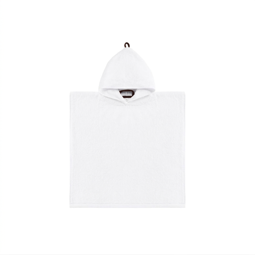 Beach Poncho | White/Mocha