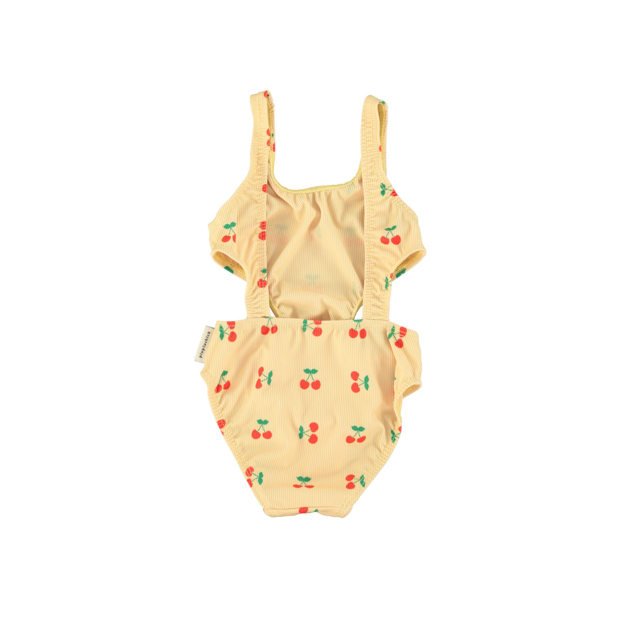 Cherry Print Trikini | Light Yellow