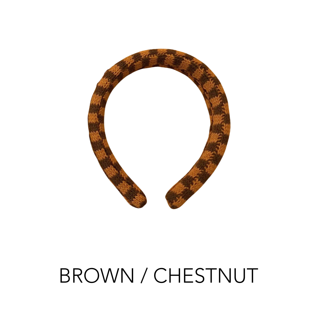 Knit Headband | Checkered