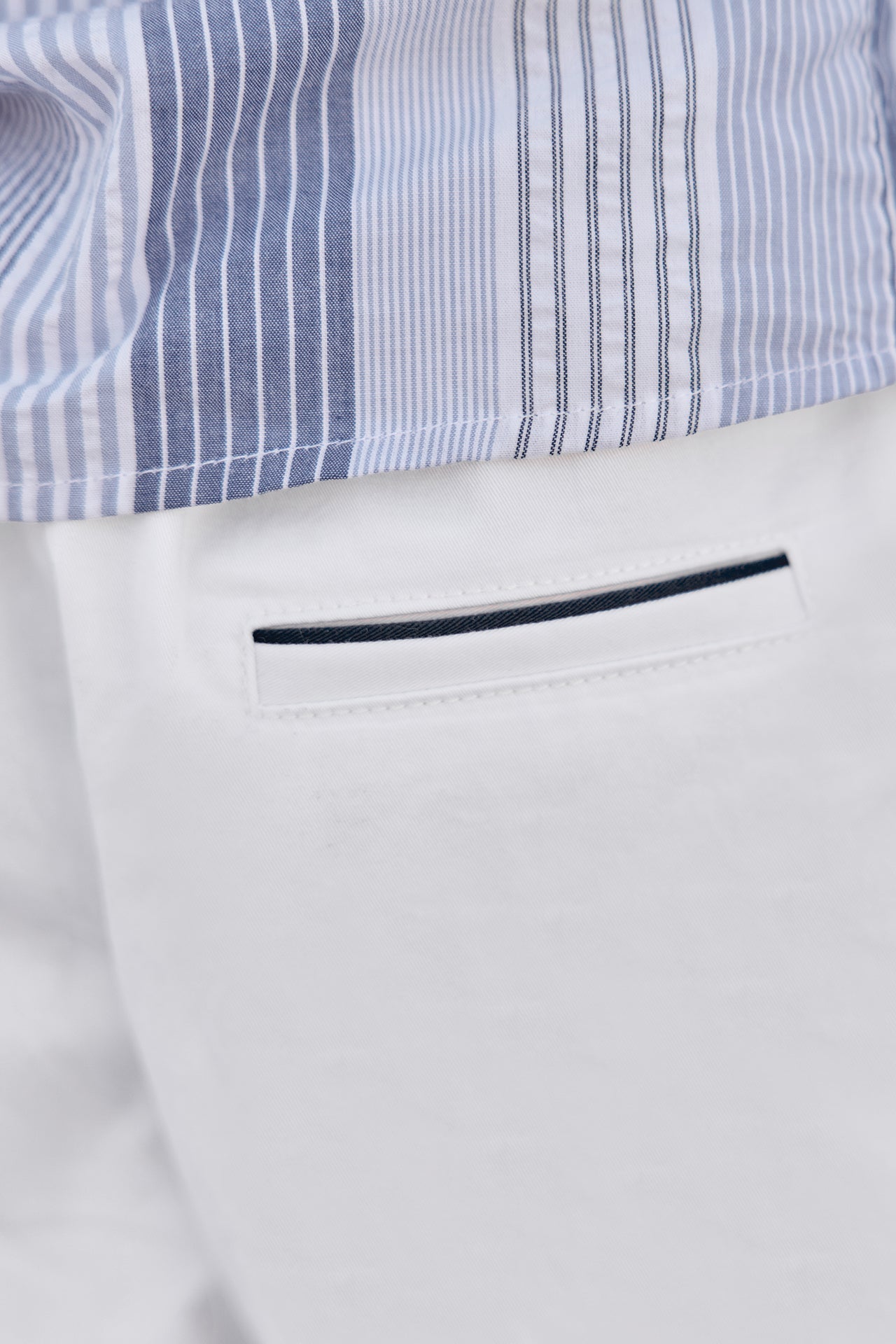 Twill Cotton Shorts | White