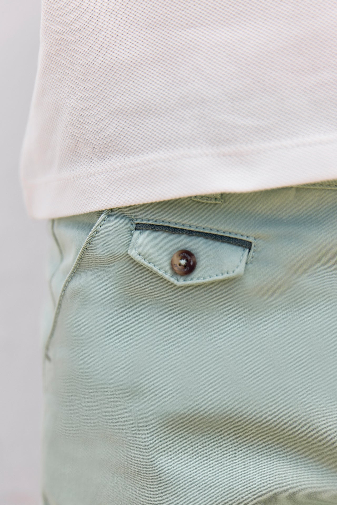 Twill Cotton Shorts | Sage