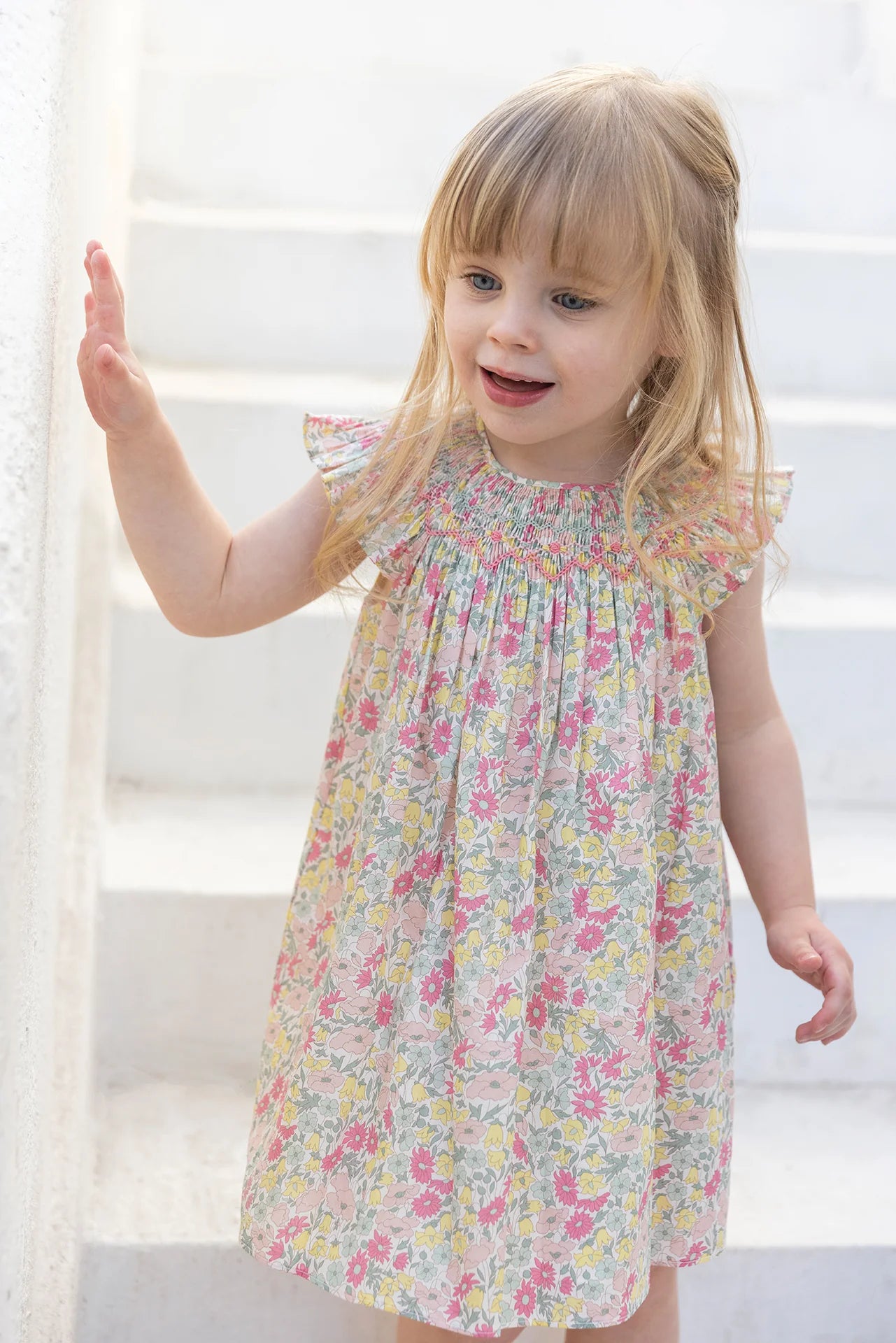 Smocked Printed Dress | Citrus