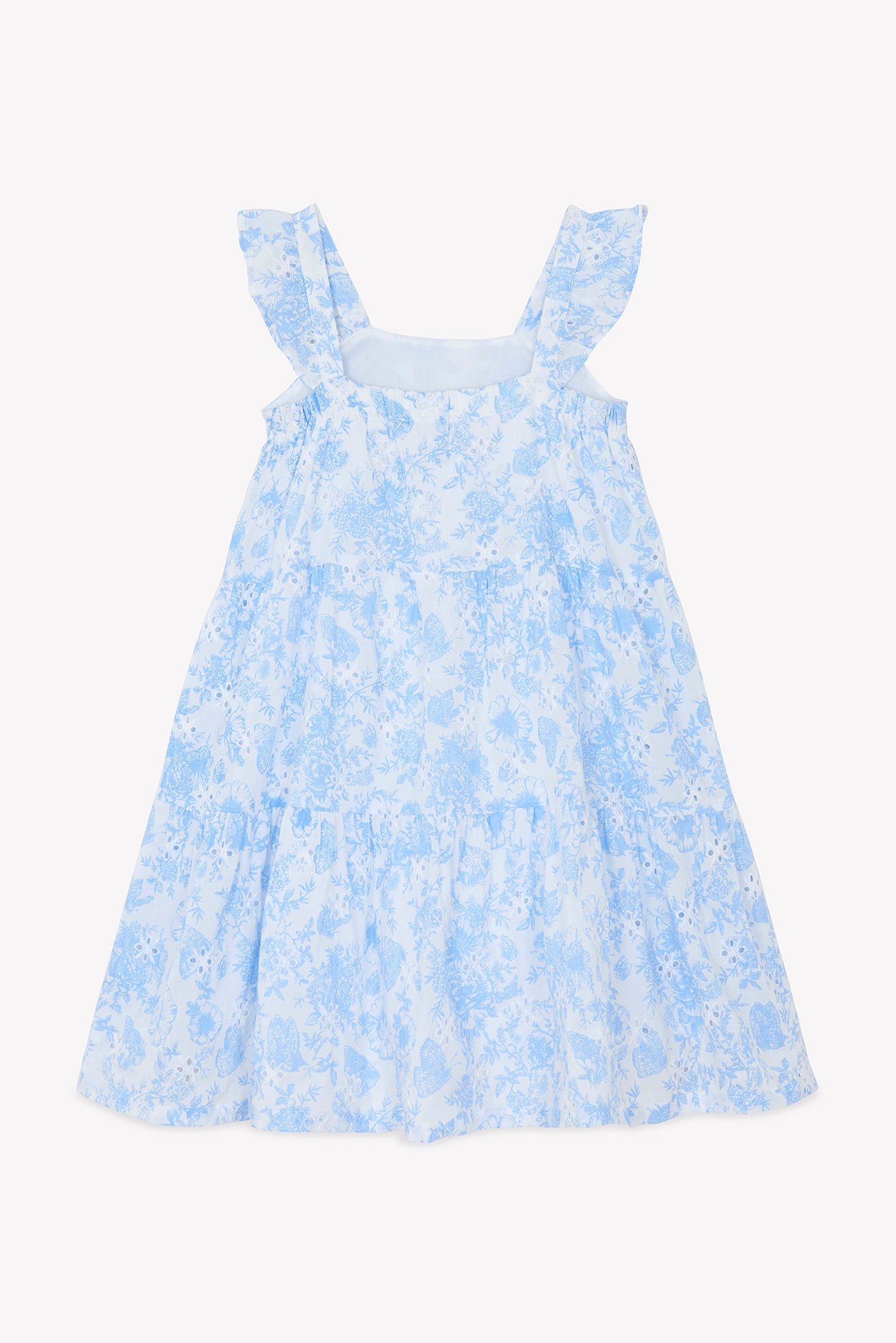 Santorini Embroidered Cotton Dress | Blue