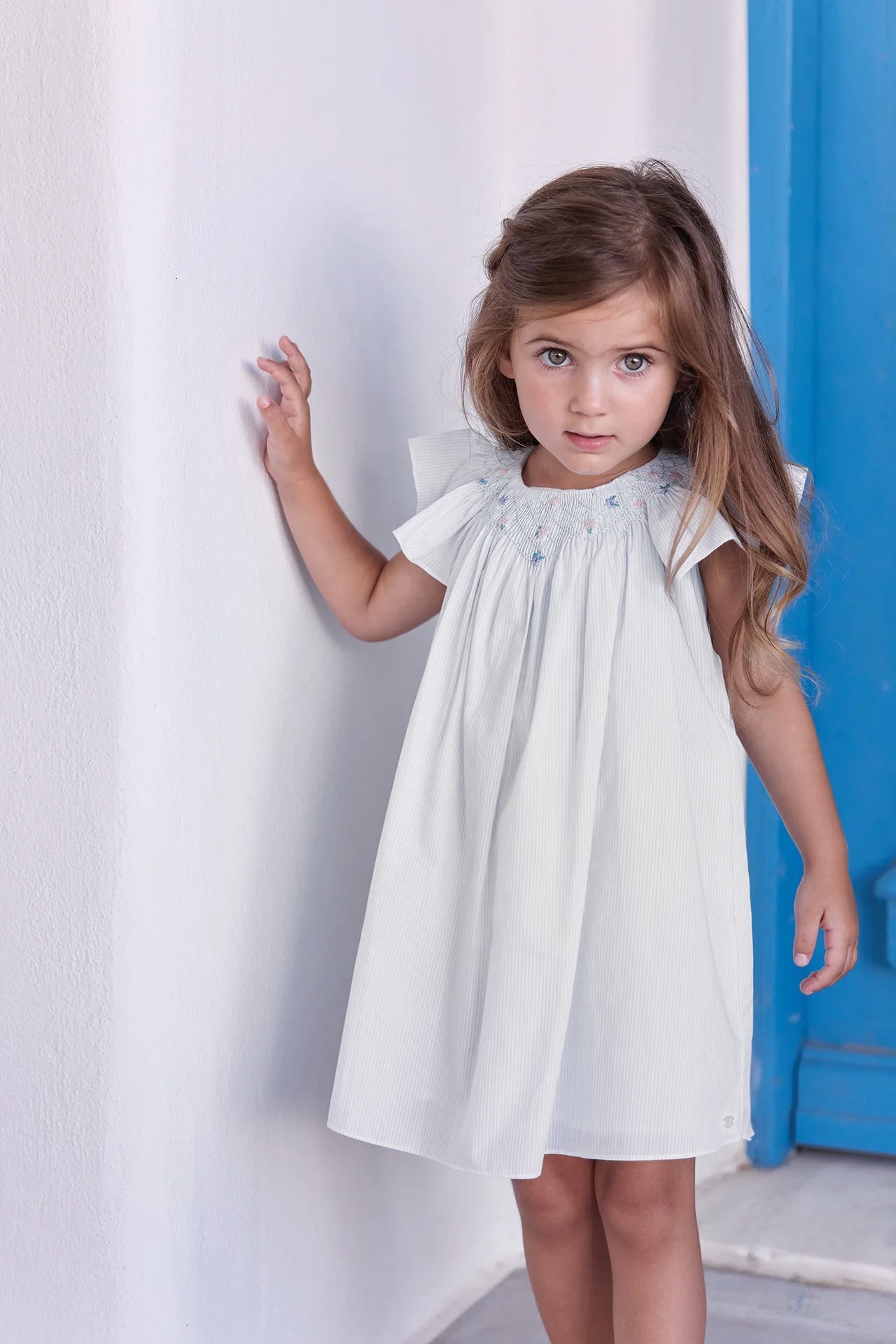 Smocked Embroidery Dress | Opaline