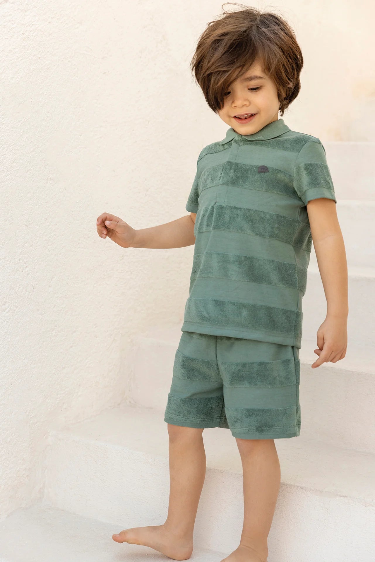 Cotton Stripes Set | Khaki