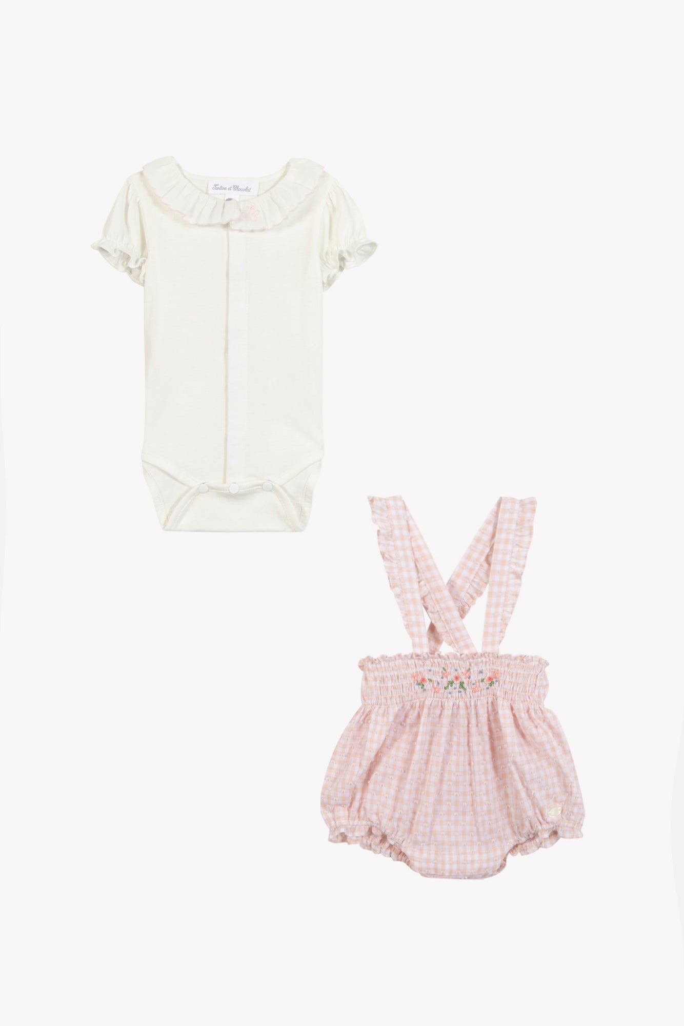 Two Tone Gingham Outfit | Pink