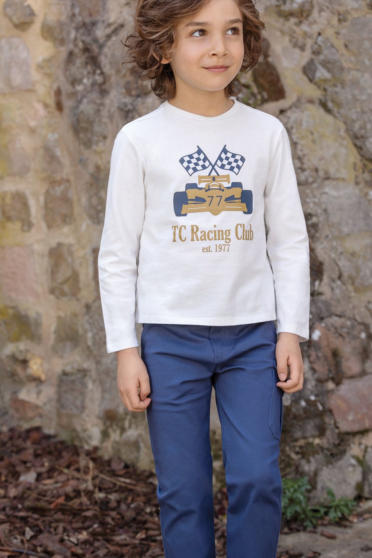 Racing Club Printed T-shirt | Mustard