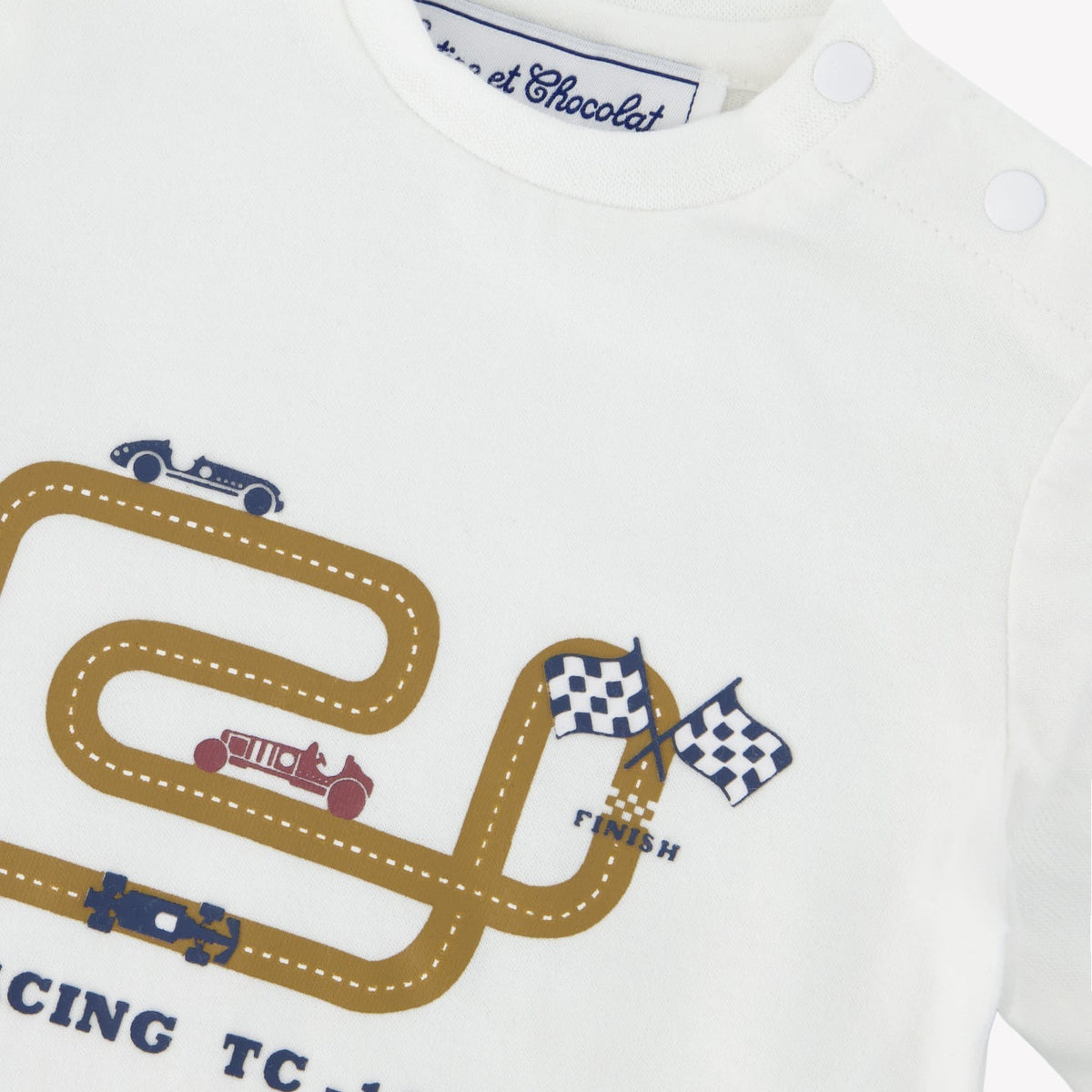 Racing Track Printed T-shirt | Mustard