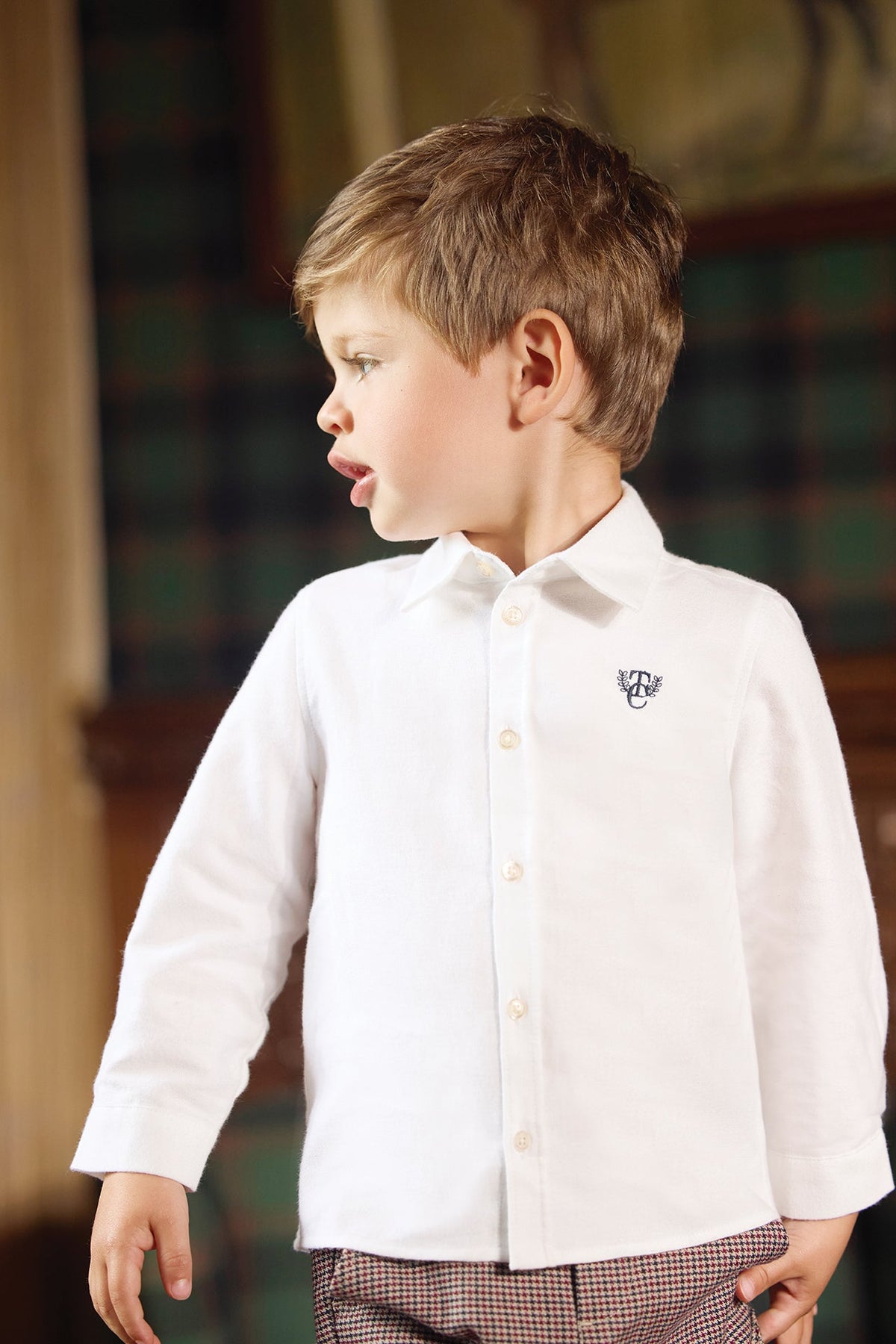Monogram Cotton Shirt | White