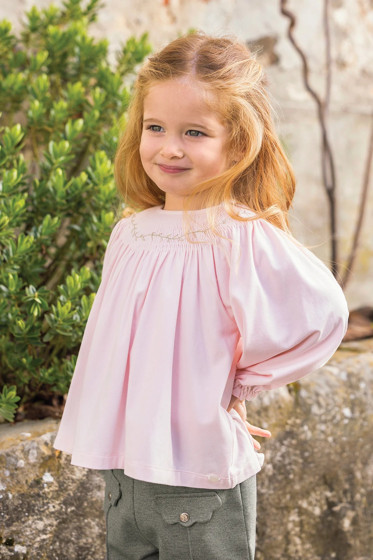 Smock Blouse | Blush Pink