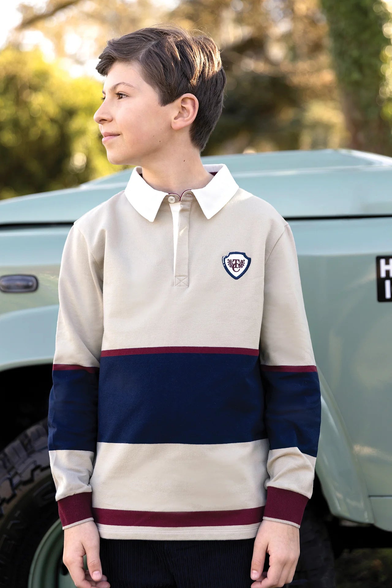 Chest Embroidered Polo T-shirt | Sand