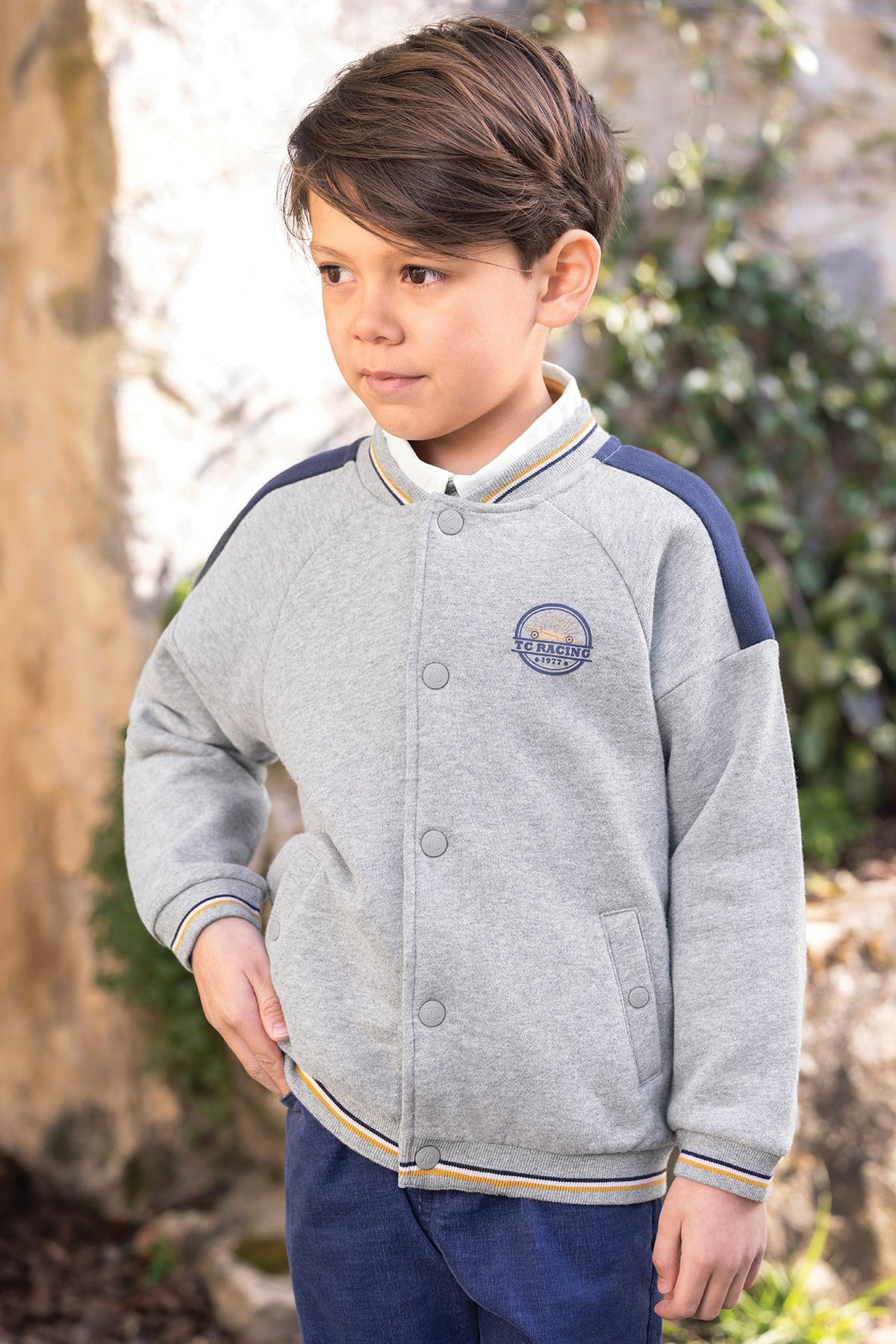 Teddy Cotton Jacket | Grey