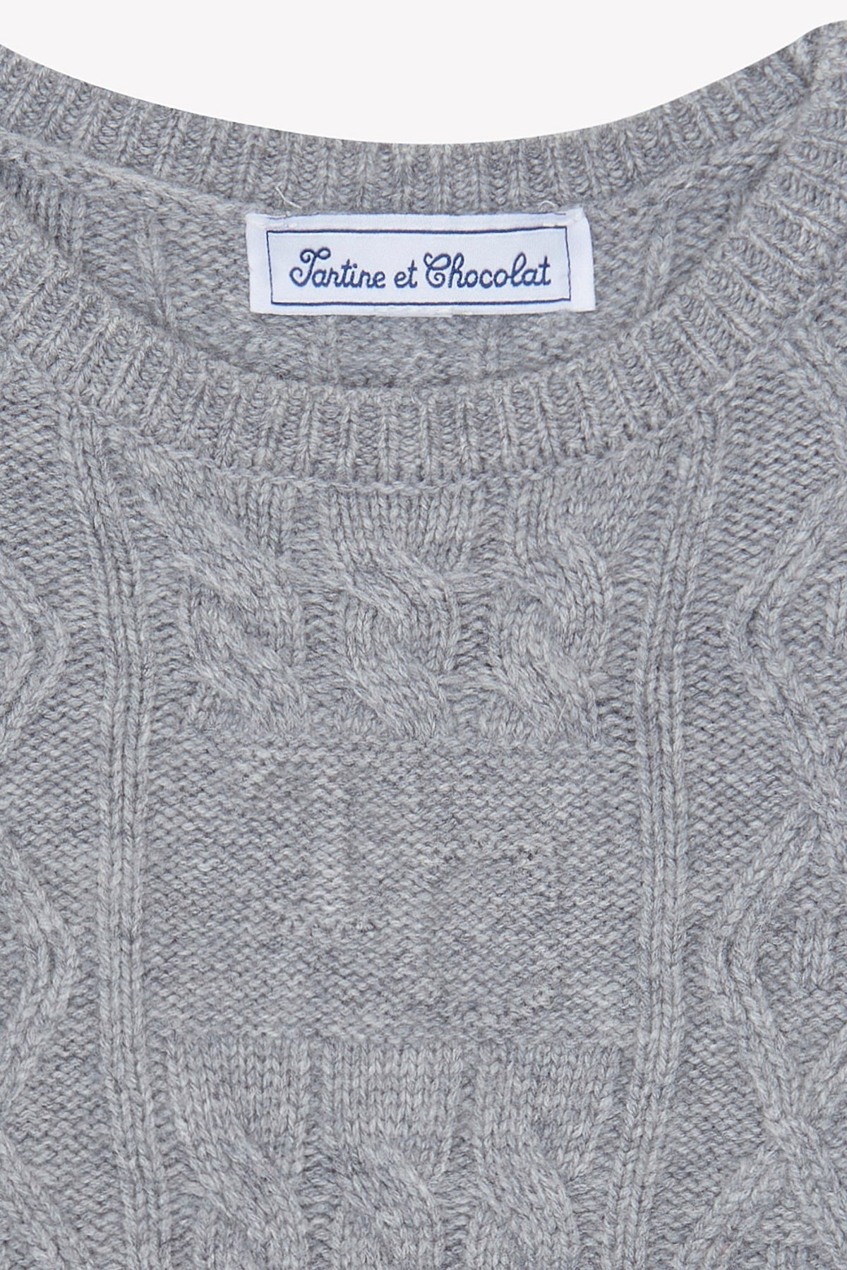 Braided Knit Sweater | Grey