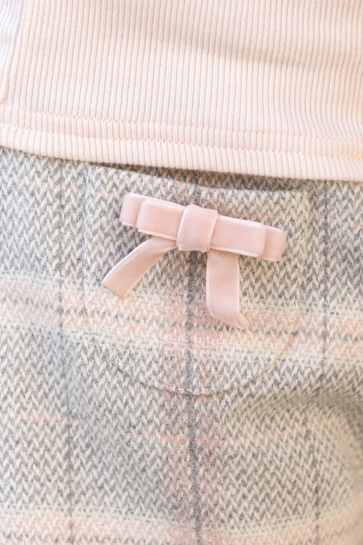 Bow Detailed Check Shorts | Beige
