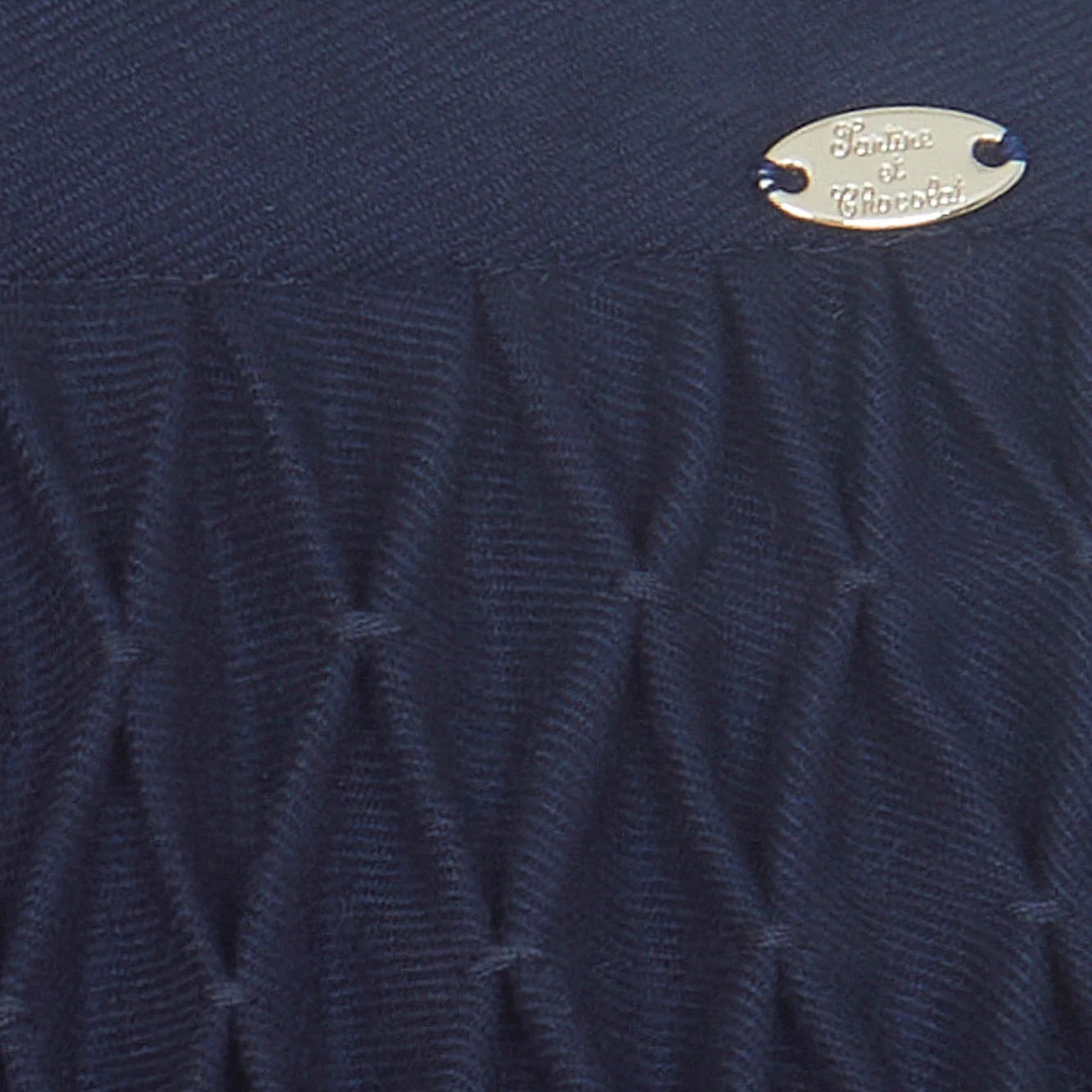 Flat Pleats Skirt | Navy