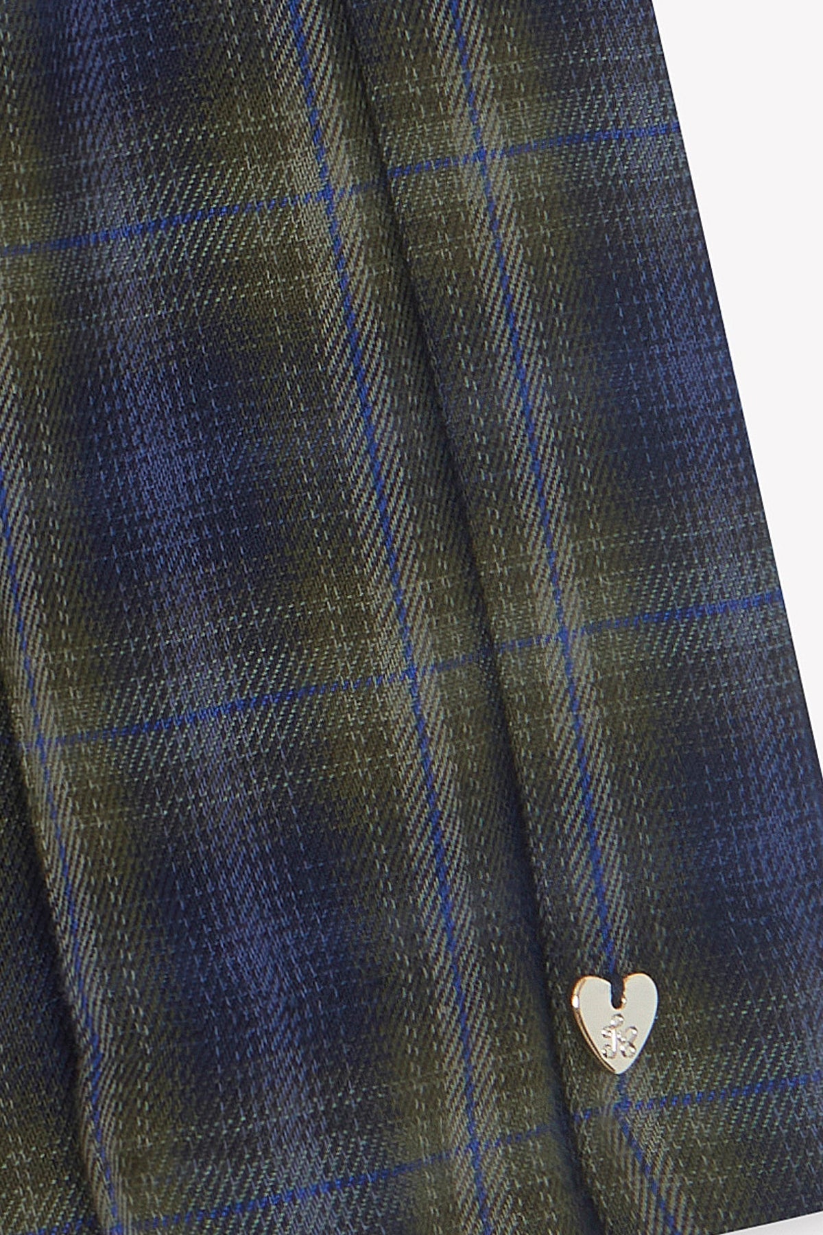Tartan Cotton Skirt | Navy