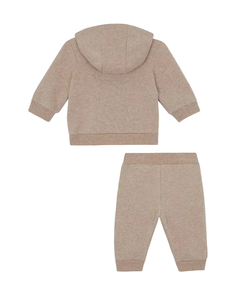 Hooded Cotton Jogging Suit | Mocha