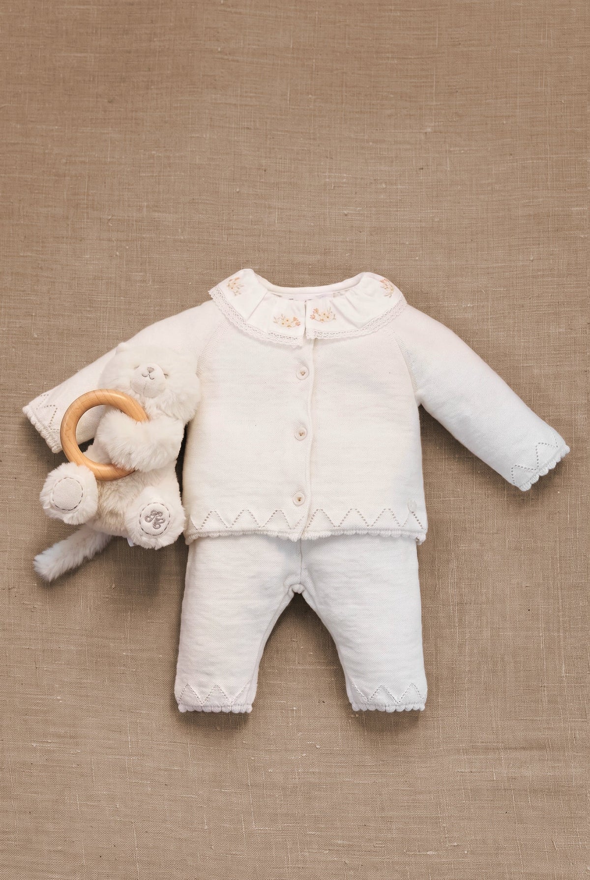 Ruffled Collar Set | Ecru