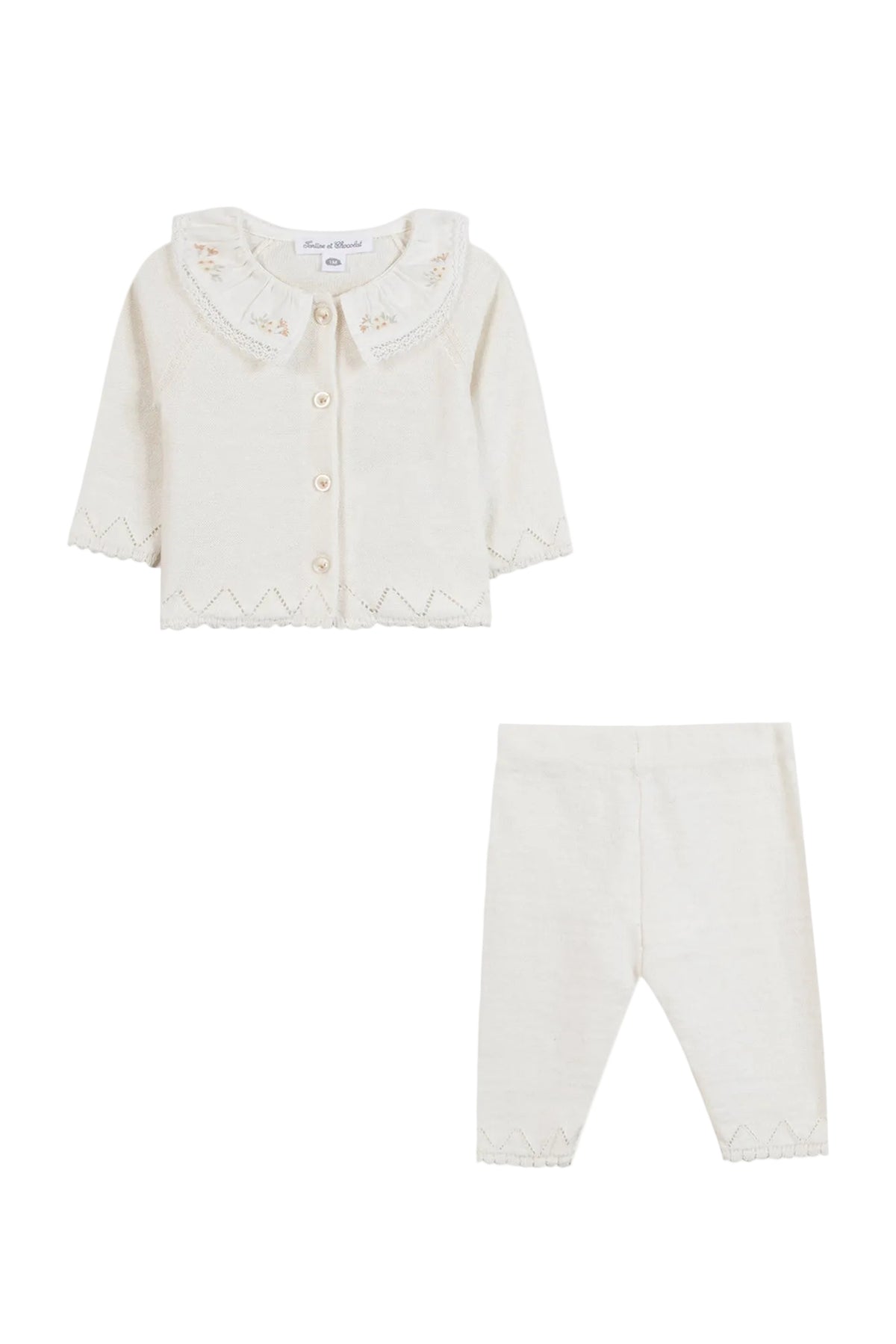 Ruffled Collar Set | Ecru