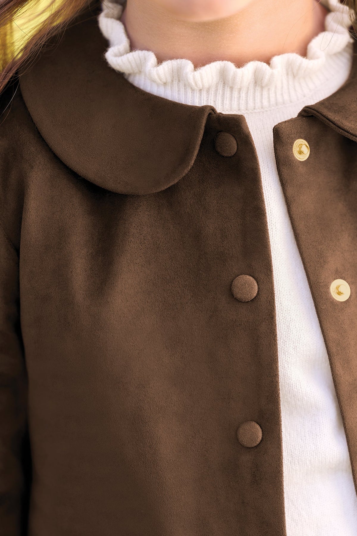 Peter Pan Collar Jacket | Brown