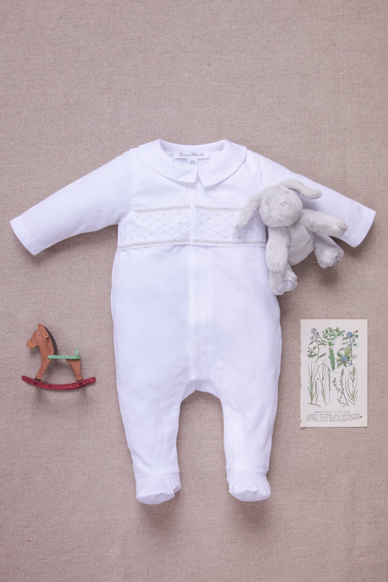 Pointed Collar Romper | Grey