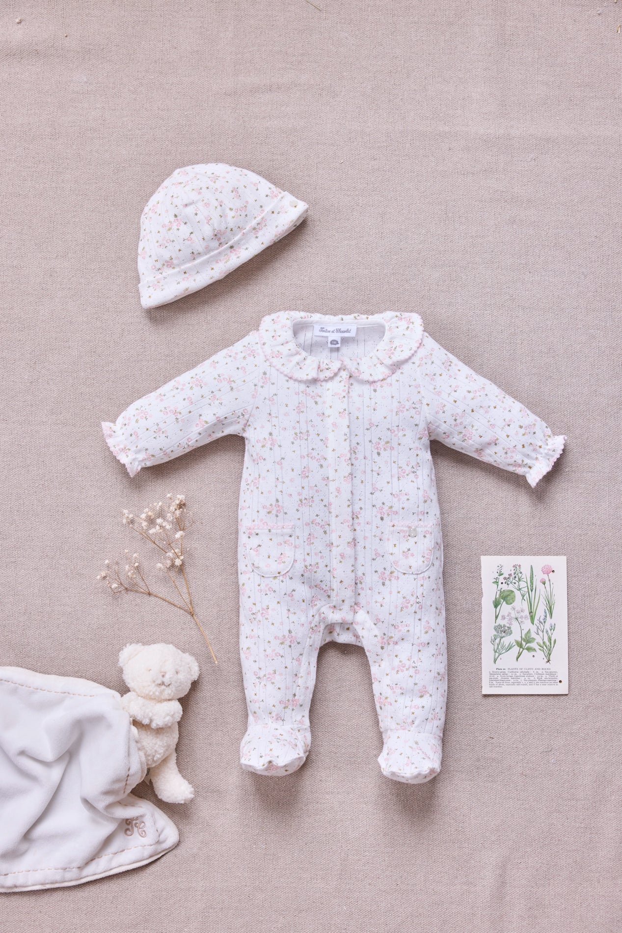 Floral Print Romper | Ecru