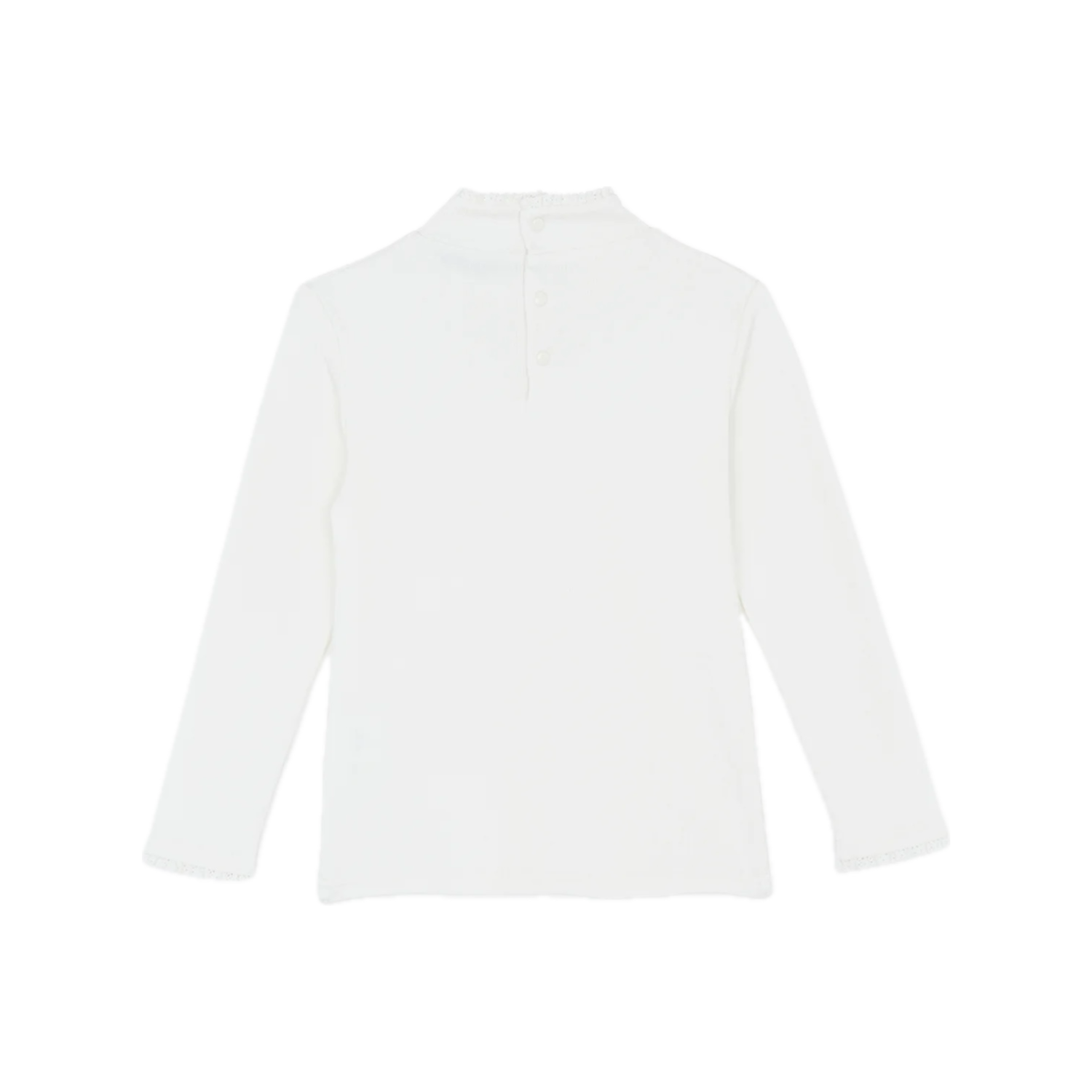 Cotton Blend Jersey Top | Ecru