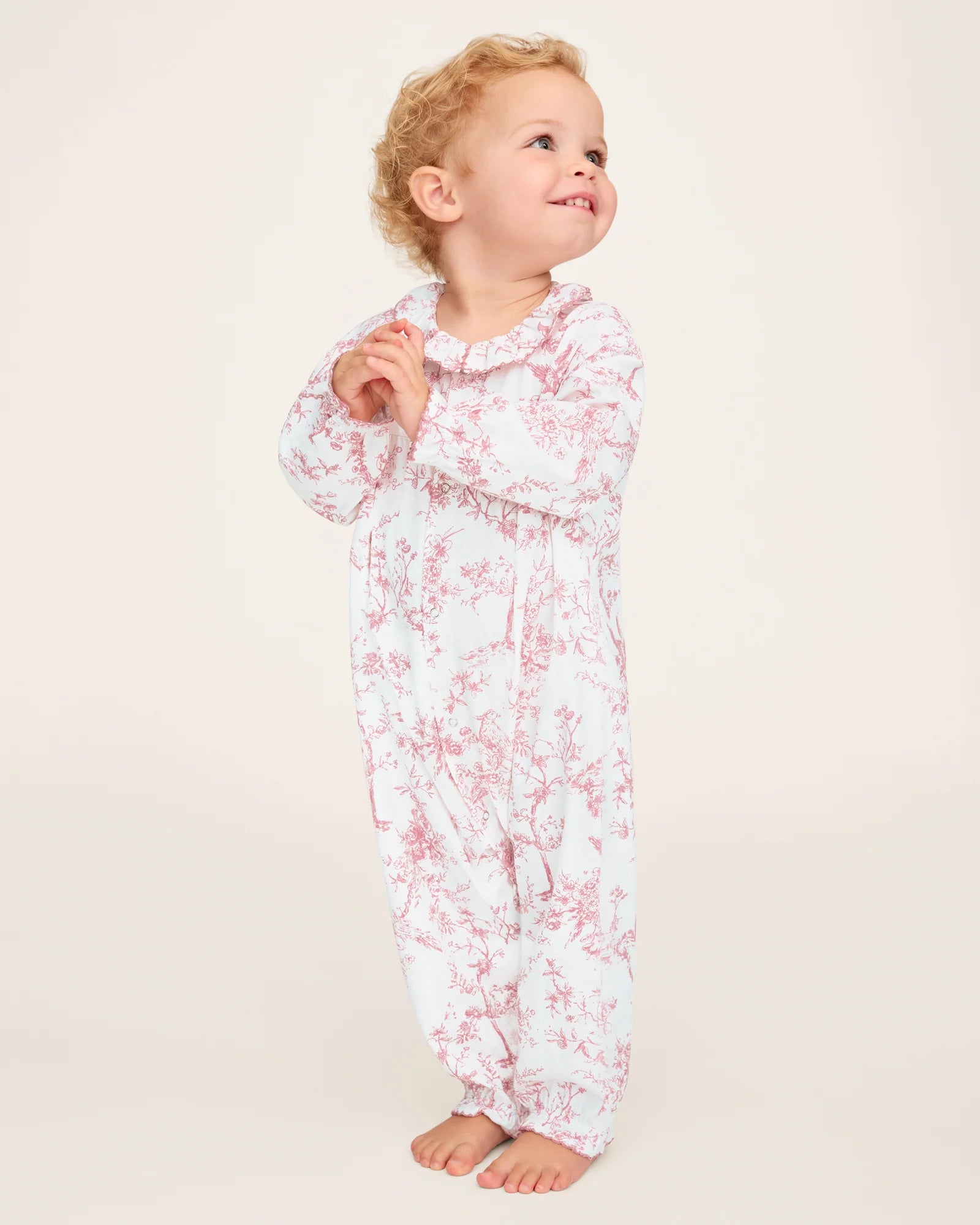 Twill Madeline Romper | Pink Timeless Toile