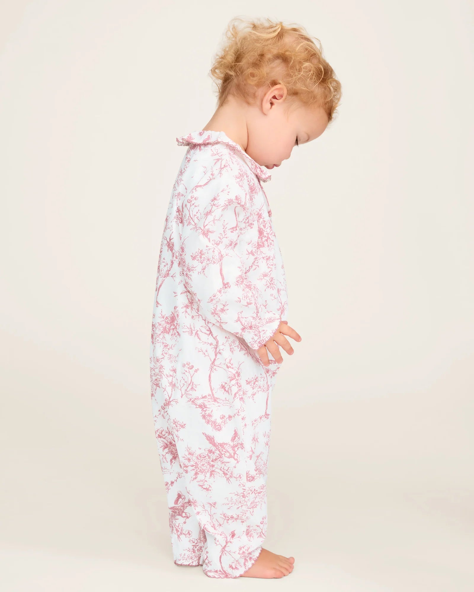 Twill Madeline Romper | Pink Timeless Toile