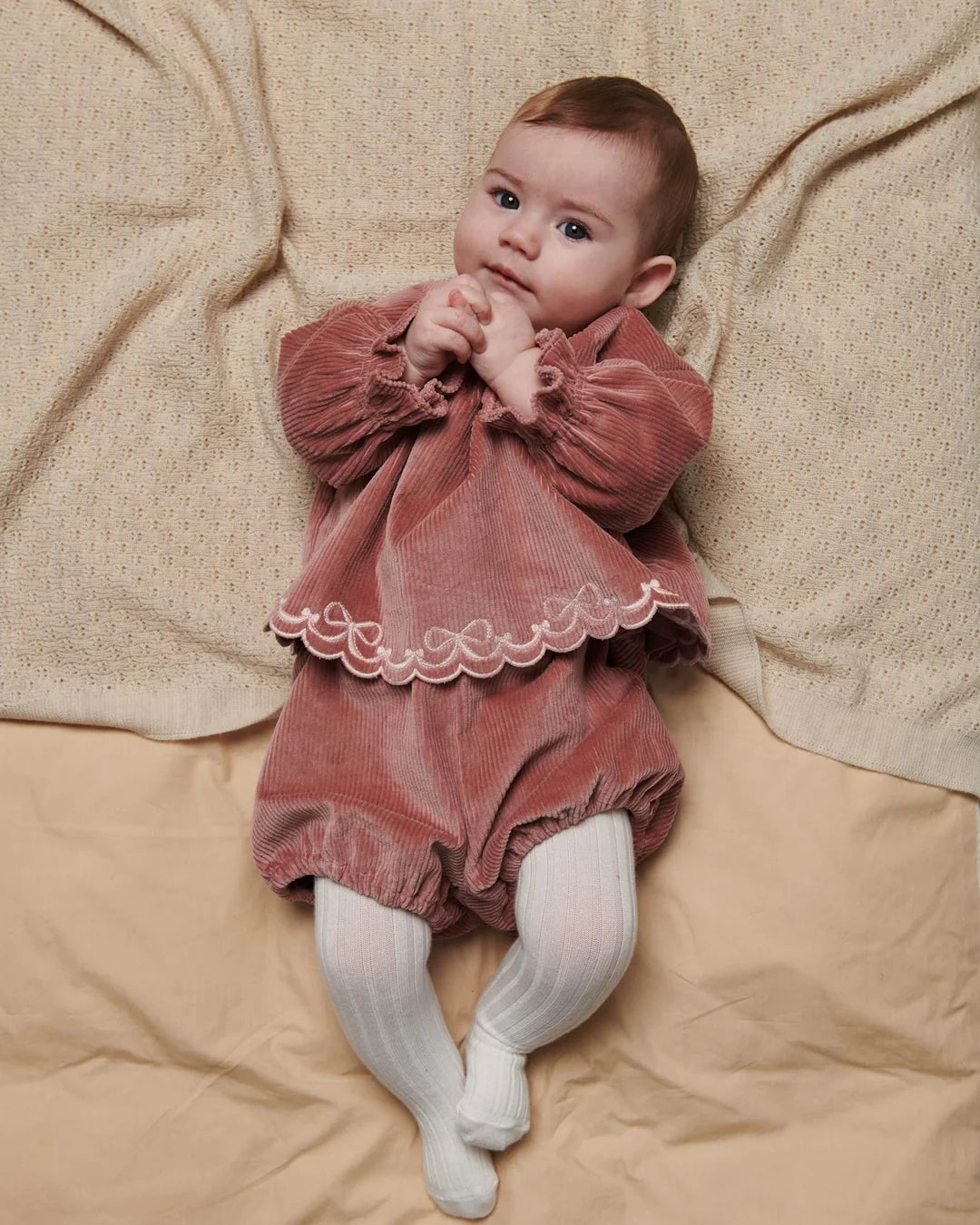 Corduroy Baby Set | Winter Rose