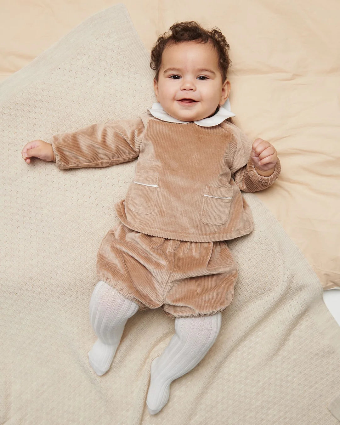 Corduroy Baby Set | Beige