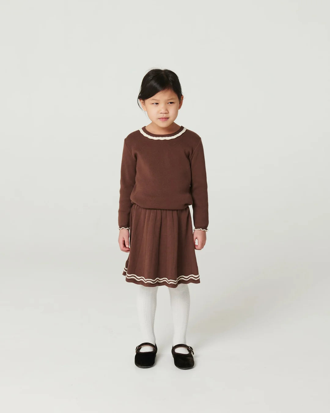 Deco Neck Blouse | Walnut