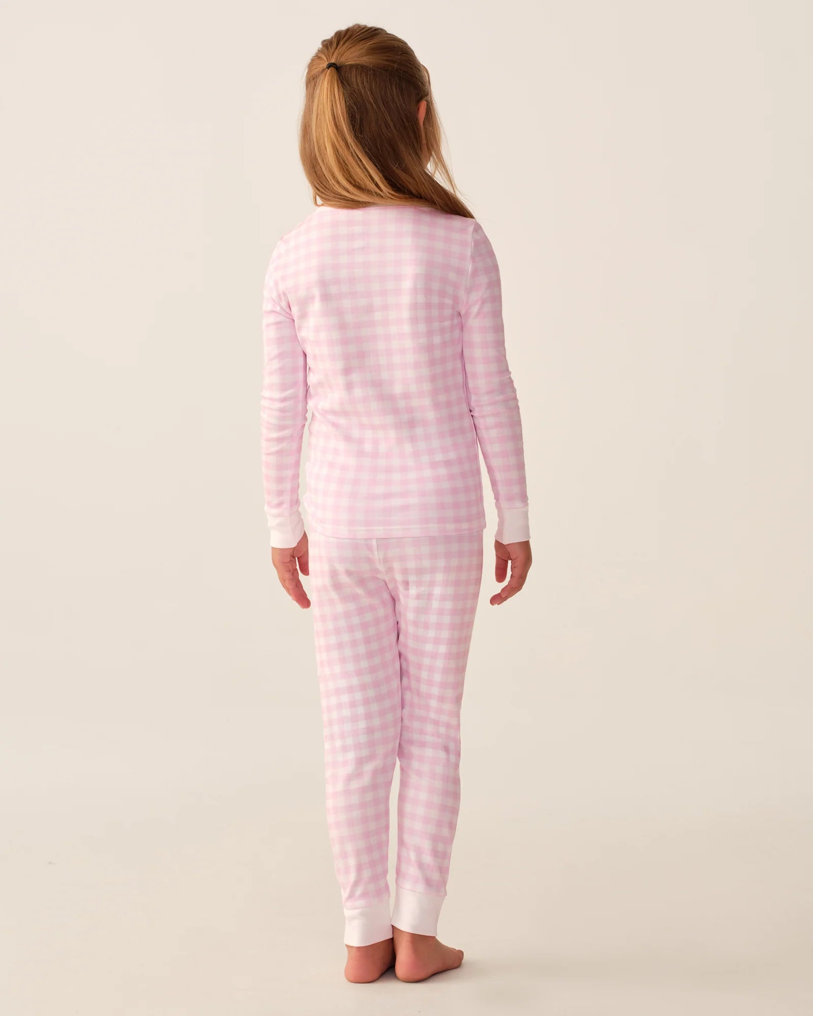 Pima Snug Fit Pajama Set | Pink Gingham