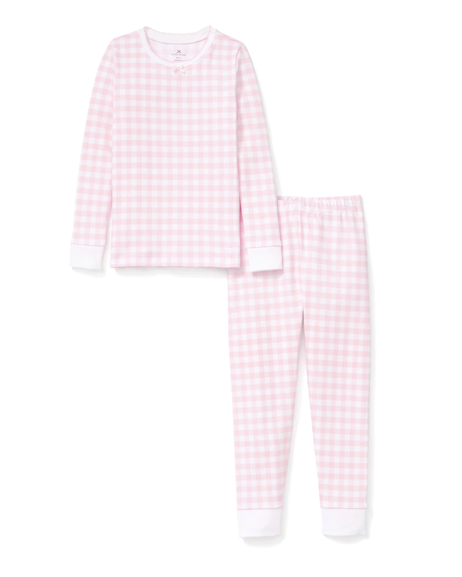 Pima Snug Fit Pajama Set | Pink Gingham