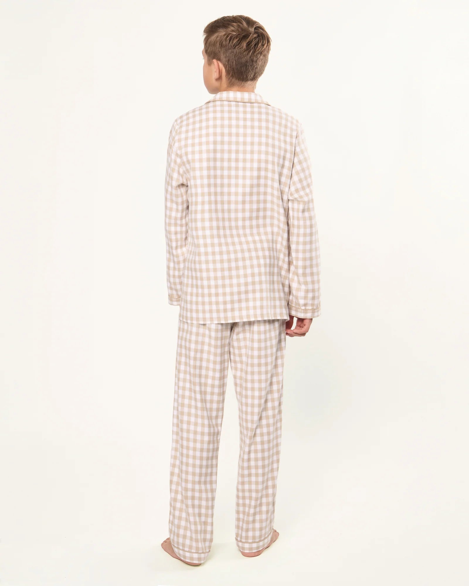 Twill Pajama Set | Camel Gingham