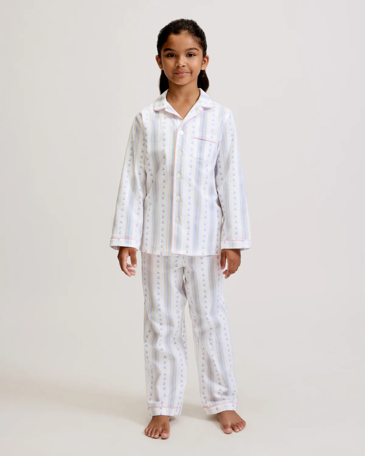 Twill Pajama Set | Cottage Stripe