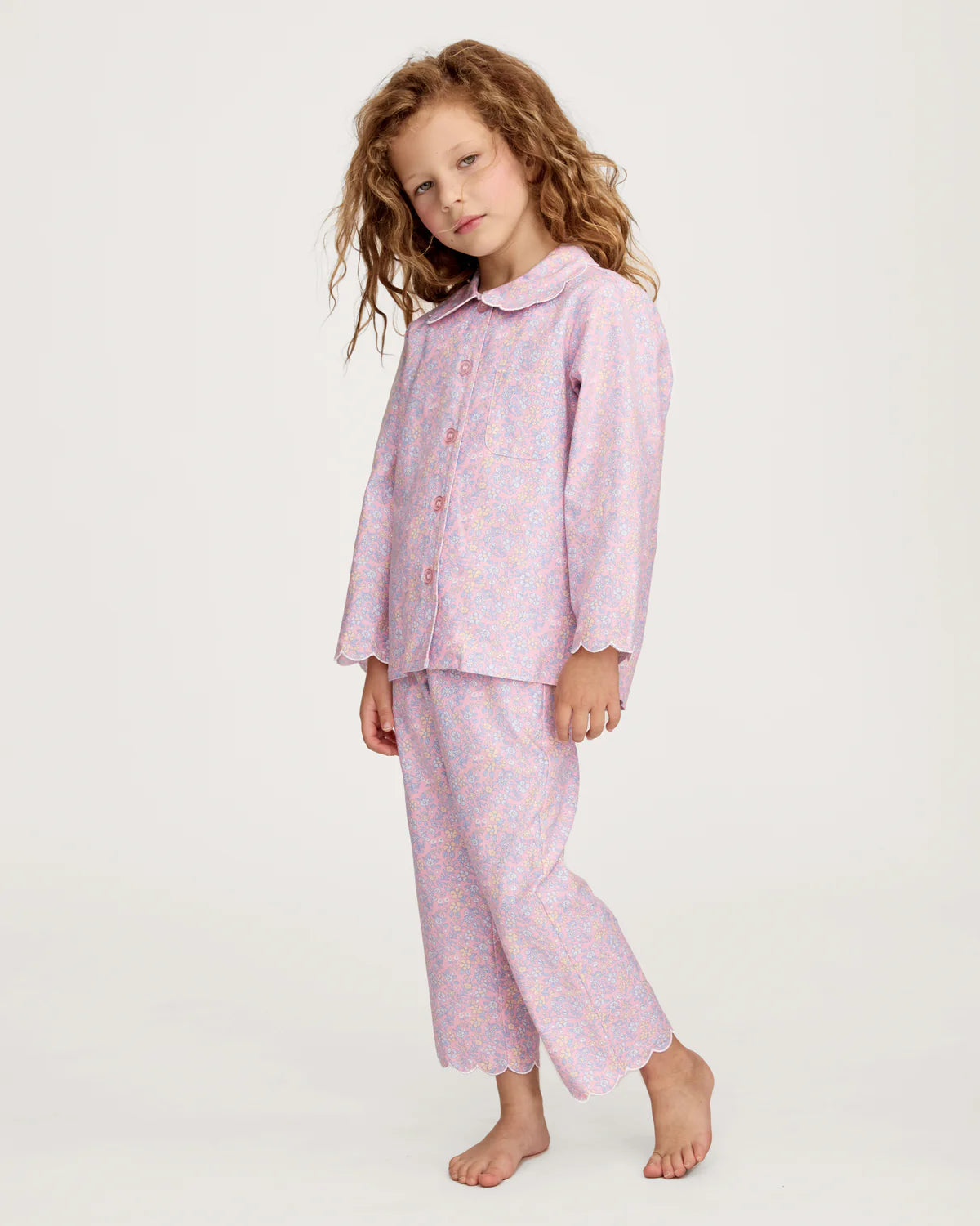 Twill Colette Pajama Set | Fleur Blush