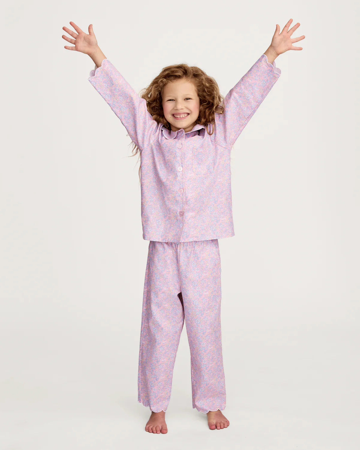 Twill Colette Pajama Set | Fleur Blush