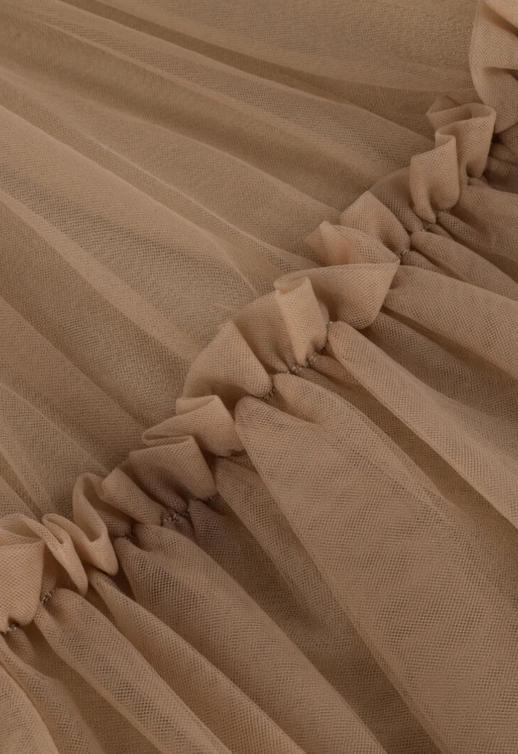 Camberly Dress in Tulle | Taupe