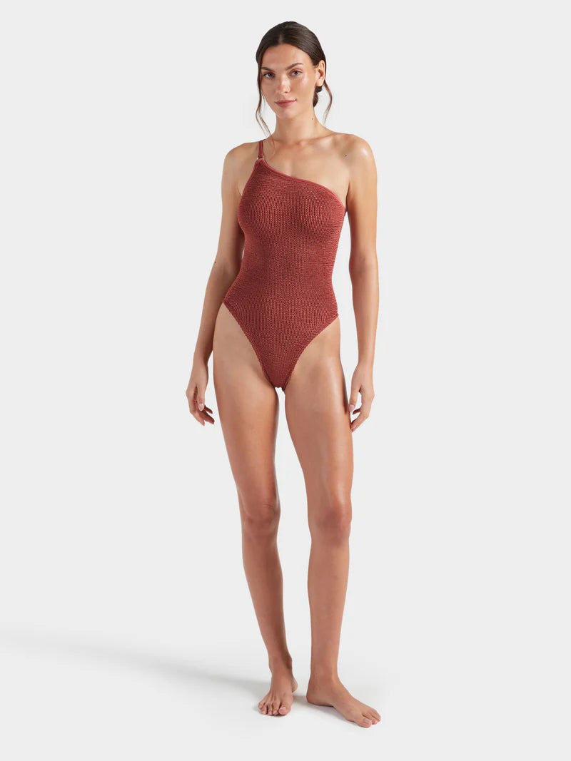 Womens Clara Swim | Metallic Rosewood