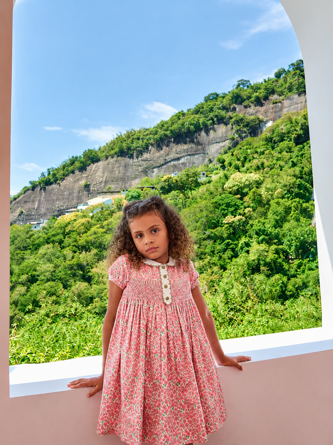 Coco Smocked Dress | Red Floral